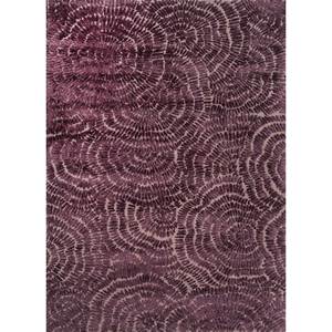 Alfombra Aurelia de Lana y Viscosa Hecha a Mano con Diseño Abstracto en Rosa y Morado para Uso Doméstico-Tra-15052 - Product Image 1