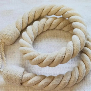 Crema de algodón francés Vintage Passementerie cuerda cortina Tieback - Product Image 1