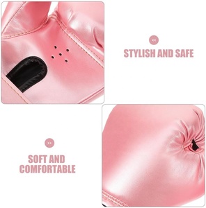 Pink PU Full Finger Boxing <b>Gloves</b> <b>Moisture</b> Wicking Adjustable Wrist Strap Lightweight for Closure-Unisex Adult <b>Gloves</b> - Product Image 5