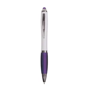 Penna Personalizzata Bianca 15821 con Impugnatura Gommata, Gadget Promozionale - Product Image 1