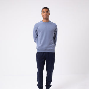 Sudadera de lana de algodón 350 GSM 100% de gran tamaño para hombre, jersey de peso pesado con logotipo personalizado y patrón sólido para ropa de calle de invierno - Product Image 6