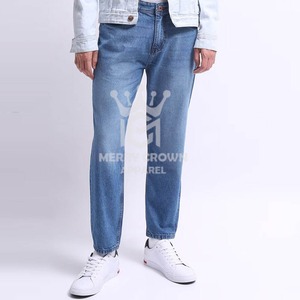 กางเกงยีนส์ขายาวสำหรับผู้ชายกางเกงยีนส์ทรงสลิมแนวสตรีทสูง - Product Image 1