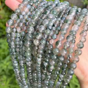 Bosque verde musgo ágata Rondelle cuentas crecimiento de puesta a tierra equilibrio emocional fabricación de joyas uso espiritual meditación curación regalo - Product Image 6