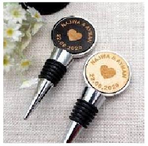 Wedding Gifts Personalized <b>Wine</b> Stopper Engraved <b>Bottle</b> Stopper Custom Metal <b>Wine</b> Stoppers Fresh-Keeping Resin <b>Wine</b> Stopper - Product Image 1