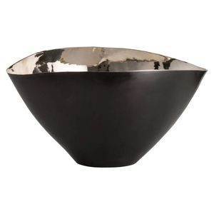 Vaisselle de conception artisanale pour les services de table, vaisselle en métal noir revêtu à l'extérieur, bols de service pour fruits pour les mariages et la restauration - Product Image 1