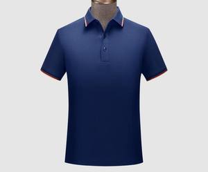 Polo de haute qualité pour hommes avec logo personnalisé en coton décontracté à manches courtes imprimé tissu tricoté vente en gros directe d'usine - Product Image 3