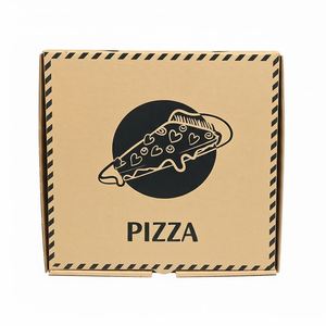 Boîte à pizza écologique, compatible micro-ondes, en papier kraft, biodégradable et recyclable, pour les entreprises de livraison et de vente à emporter de pizzas - Product Image 2
