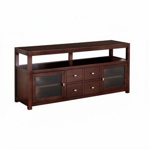 Mueble de TV Moderno y Sencillo de Madera Maciza para Apartamento, Color Café Kona, con Cajones para Sala de Estar, Vietnam - Product Image 2