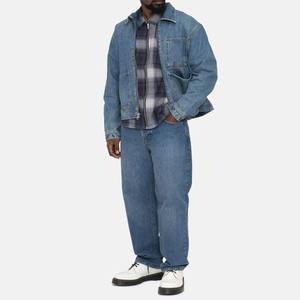 แจ็กเก็ตผ้ายีนส์สำหรับผู้ชายตามสั่งสไตล์ฮิปฮอปสีฟ้าแบบลำลองมีซิประบายอากาศได้ดีเป็นมิตรกับสิ่งแวดล้อมฤดูใบไม้ร่วง - Product Image 2