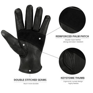 Gants de travail en cuir de haute qualité, marque QASWA SPORTS, dernier design, couleur/taille personnalisées, manchette de sécurité, respirants, durables - Product Image 5