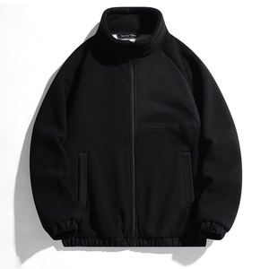 Veste polaire thermique de randonnée en plein air pour hommes, manteau d'hiver Softshell avec capuche, tissu en toile à fermeture éclair, logo avant chaud et durable - Product Image 4