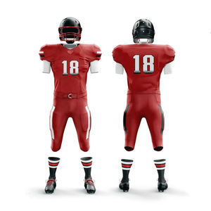 Venta al por mayor de alta calidad de los hombres de encargo de fútbol americano Jerseys transpirable diseño personalizado ropa deportiva equipo uniforme sublimado conjuntos - Product Image 4