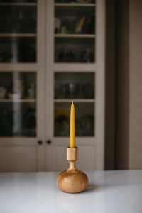 Porte-bougie en bois massif fait main, économique et écologique, durable, pour Noël, mariages, fêtes, décoration de la maison - Product Image 2