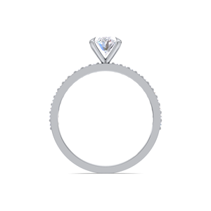 Anillo de Compromiso con Diamante Ovalado de 1 Quilate Cultivado en Laboratorio para Mujer, Plata de Ley 925 Sólida, con Incrustaciones, Certificado IGI, Bañado en Rodio, Anillo Oculto - Product Image 4