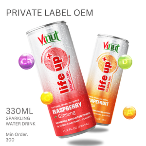 Wholesale Beverage Soft Drink - 330ml Sparkling Water Juice <b>Can</b> Drink: Lime, Grape, Cucumber - Free Sample - Private Label OEM - Product Image 4