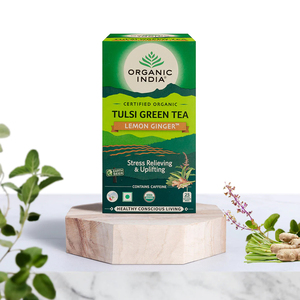 Soulage la congestion et aide à la désintoxication Tulsi Green Tea Lemon Ginger 25 IB Profitez des effets rajeunissants iTts à chaque gorgée - Product Image 1