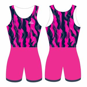 Hommes Sports Wrestling Singlet Sans Manches Jumpsuit Patchwork Shorts Singlet pour Hommes Wrestling Uniform - Product Image 2