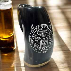 Taza de cuerno de búfalo hecha a mano Diseño natural Regalo perfecto para los entusiastas del café y el té Proveedor indio - Product Image 2