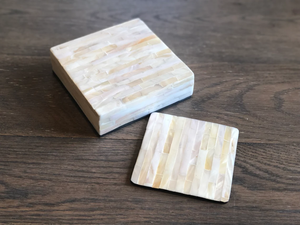 Elegante Juego de 4 Posavasos Cuadrados de Madera Ecológica, Estilo Clásico, para Mesa de Centro, Decoración del Hogar - Product Image 2