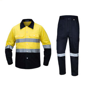 Ropa DE TRABAJO personalizada de alta visibilidad, chaqueta y pantalones industriales de seguridad reflectante transpirable, uniformes de trabajo de protección ignífugos - Product Image 1