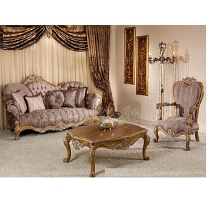 Juego de Sofás de 5 Plazas de Madera de Teca Tallada a Mano, Muebles de Sala de Estar Modernos y Lujosos para el Hogar, Duraderos, Tamaño Personalizado - Product Image 1