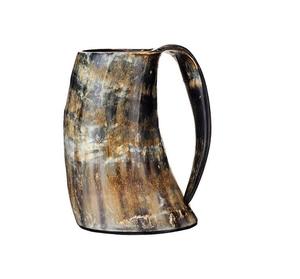 Mug à boire en corne fait à la main, écologique, Viking Animal Love, pour restaurants, hôtels, bars - Personnalisable, luxe - Product Image 1