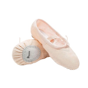 Chaussons de danse en toile pour femmes, souples et flexibles, à semelle fendue, respirants, légers, pour la pratique du ballet, ajustement élastique - Product Image 1