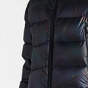 2025 Logo personnalisé hiver gonflé hommes doudoune surdimensionné bulle manteau avec boutons à capuche toile à motifs décoration - Product Image 6