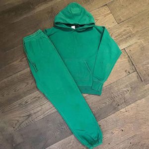 Ropa de calle personalizada, chándal lavado con ácido, sudaderas con cremallera, chándal lavado con ácido, parche desgastado, conjunto de pantalones de chándal acampanados y Sudadera con capucha - Product Image 6