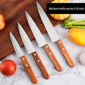 มีดทำครัวสแตนเลสมีดหั่นเนื้อด้ามไม้บริการ ODM - Product Image 5