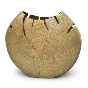 Florero de Metal de aluminio Vintage hecho a mano elegante patrones en relieve decorativos costeros artísticos para bodas caseras de alta gama - Product Image 3