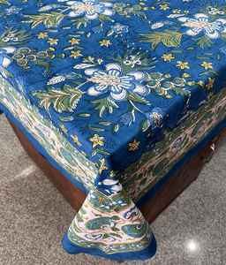 ผ้าปูโต๊ะพิมพ์ลายดอกไม้ผ้าคอตตอน100% สุดหรูผ้าคลุมโต๊ะดีไซน์แบบมรดกโลกด้วยมือ - Product Image 3