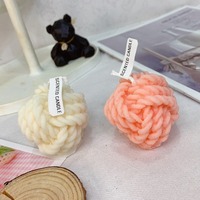 TOOWIN Chunky Garnball Duftkerze, Dekoratives Fotografie-Requisit, Garnknoten-Kerze