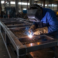 Fabrication sur mesure de bases de machines à souder en acier Q235, robustes, OEM