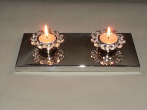 Nuevo Candelabro de Metal con Acabado Brillante, Centro de Mesa Artesanal, Portavelas Votivas a Precio Accesible - Product Image 5