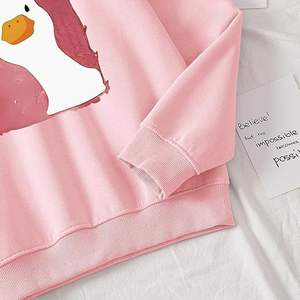 Sweat-shirt à capuche oversize pour femme, hiver 2026, pull en polaire, motif uni, imprimé, doublé, manches longues, taille XL - Product Image 2