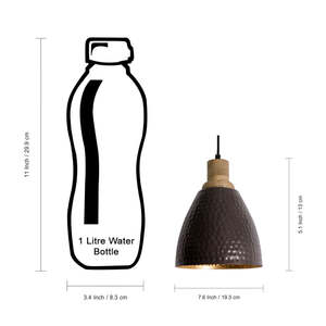 Suspension en fer martelé à la main écologique de 5 pouces au fini mat pour la décoration intérieure et les occasions de Diwali - Product Image 5