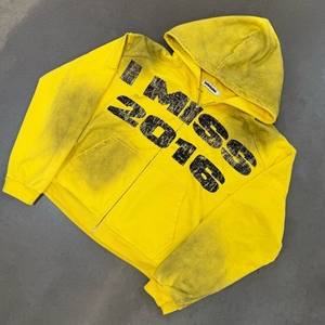 Nouvelle mode Vintage Streetwear surdimensionné délavé à capuche lavage en détresse pull à capuche French Terry sweat à capuche pour homme - Product Image 1