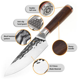 Venta al por mayor personalizado de alta calidad OEM ODM servicio profesional Damasco cuchillo de cocina de acero de alto carbono para cortar y rebanar - Product Image 3