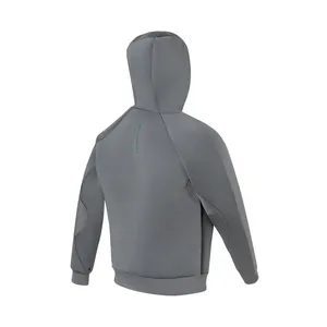 Sudadera con capucha de neopreno verde personalizada única para hombre, cobertura completa impermeable para entrenamientos de invierno, impresión Digital bordada de ganchillo - Product Image 6