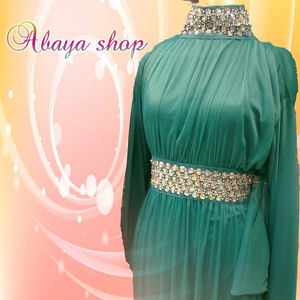 Recién llegado, trabajo de piedra, Abaya para mujeres jóvenes musulmanas - Product Image 1