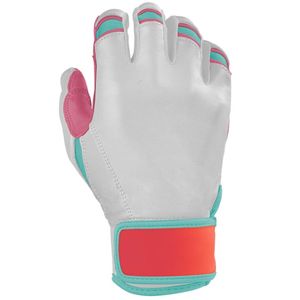 Professional Adult Men's Digital Long <b>Cuff</b> Genuine <b>Leather</b> Baseball Batting Gloves <b>Wrist</b> Support Breathable Custom Logo Design - Product Image 2