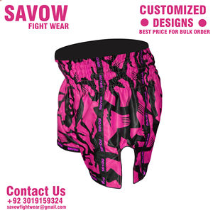 Shorts de Muay Thai personnalisés pour hommes et femmes, boxe, kickboxing, vêtements de combat MMA de haute qualité, entraînement, shorts de sport - Product Image 3