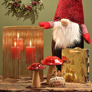 Iron Gold Color Solar Decoration Christmas Candle <b>Holder</b> with Wire Mesh Design Commercial Outdoor MOQ 100pcs - Product Image 1