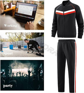 Logo surdimensionné à capuche et survêtement deux pièces ensemble pour hommes chaud polaire éponge survêtement décontracté hiver survêtement chaud athlétique tenue équipement - Product Image 5