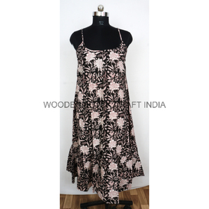 Nuevo Vestido Tipo Túnica de Verano para Mujer, Estilo Indio, de Algodón, sin Mangas, con Estampado Floral, Ecológico, Cintura Natural, Elegante, para Fiestas, Ideal para Regalo - Product Image 4