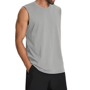 2025 Nueva venta al por mayor de ropa de hombre de alta calidad Vintage 100% Camiseta de algodón para hombres suelta ajuste impreso entrenamiento camiseta sin mangas - Product Image 6