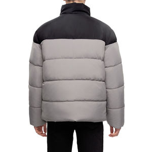 Veste matelassée brillante de haute qualité pour homme, noire, d'hiver, en duvet de canard, avec capuche, fermeture éclair, tailles grandes pour hommes - Product Image 5