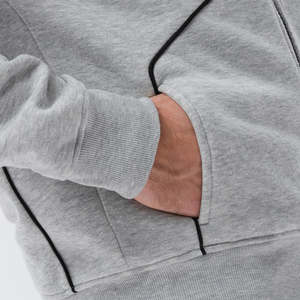 Diseño de moda único logotipo personalizado tamaño Material algodón polar cremallera ropa de hombre sudaderas con capucha para la venta - Product Image 5