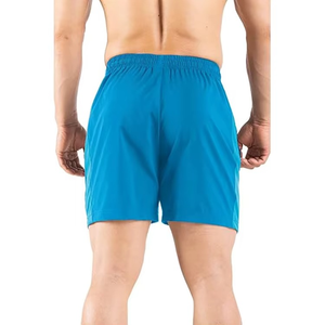 Pantalones cortos de hombre con logotipo personalizado OEM, pantalones cortos transpirables informales de verano para correr, cintura media alta, secado rápido con bolsillos con cremallera, paquete de 2 - Product Image 2